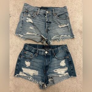 2 pairs Aeropostale denim shorts size 2